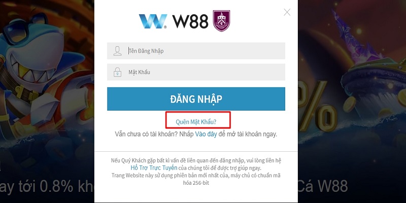 Lấy Lại Tài Khoản W88 Với Thao Tác Đơn Giản